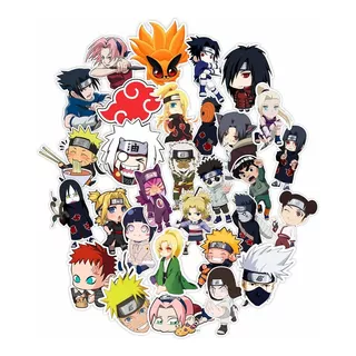 30 Adesivos Stickers Bombs Anime Naruto 6cm