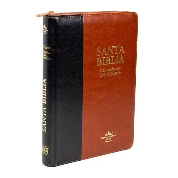 Biblia Reina Valera 1960 Letra Grande Marrón C/ Cierre - Sba
