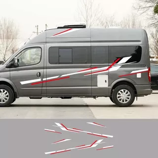 Adesivo Faixas Lateral Trailer Motorhome Van Ônibus 