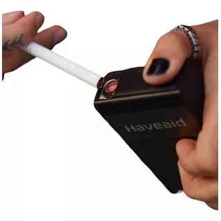 Haveaid Caja Porta Cigarrillo Con Encendedor Recargable Usb