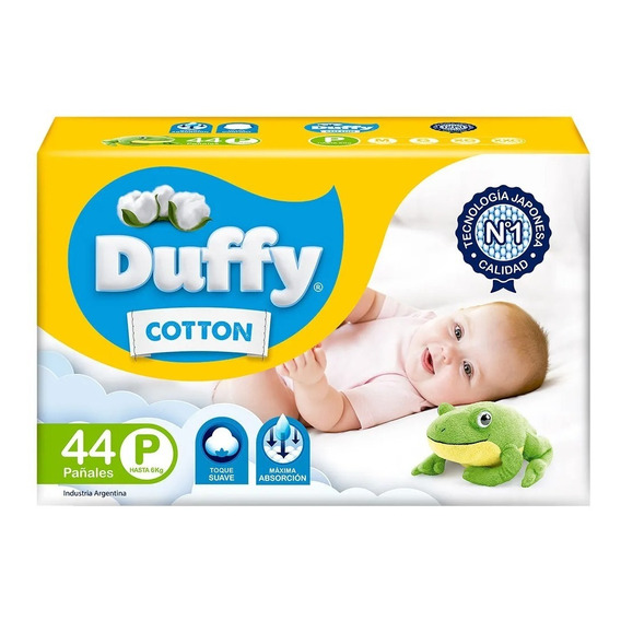 Pañales Bebé Duffy Cotton Talle P X 40 Un.