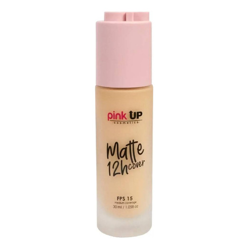 Base de maquillaje líquida Pink Up Rostro Matte Cover 12H tono beige - 30mL 30g