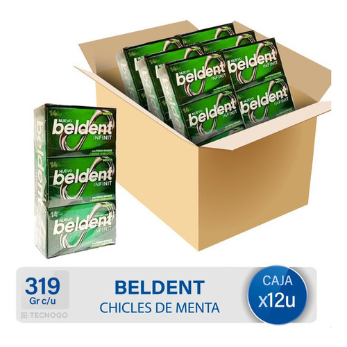 Caja Chicle Beldent Infinit Menta Cero Azucar Sin Tacc Sabor