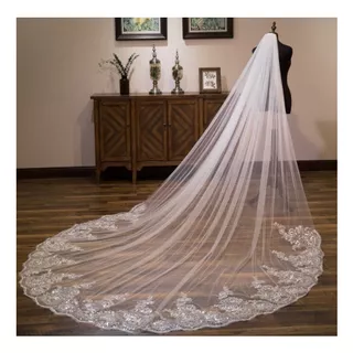 Velo De Novia Yam Bridal Lady, Velo Blanco, 3 Metros, 3 X 3 M