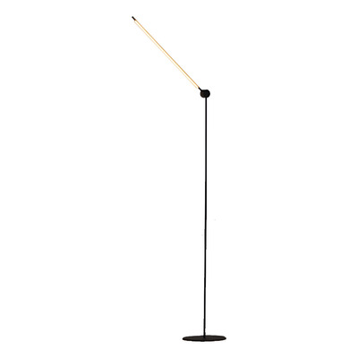 Lampara De Pie Led Pipe Negra Moderna Diseño Gmg