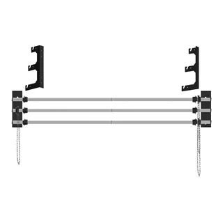 Suporte Para Três Fundos Infinitos De Parede - 2,12m