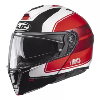 Capacete Hjc I90 Wasco  Vermelho Branco E Preto