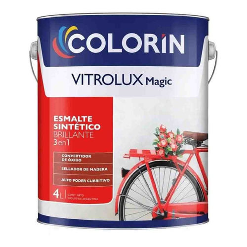 Esmalte Sintético 3en1 Colorin Vitrolux Brillante 4l Colores Color Azul Bandera/azulejo