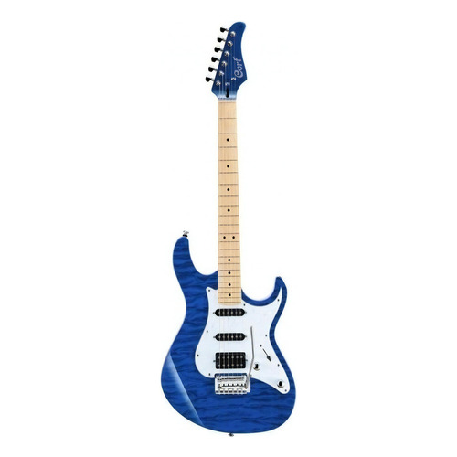 Guitarra eléctrica Cort G Series G250DX de tilo americano trans blue con diapasón de arce