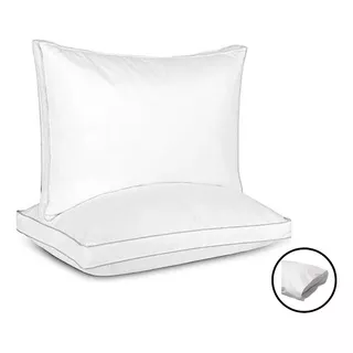 Almohada Simil Pluma Con Fuelle 50x70cm Con Funda