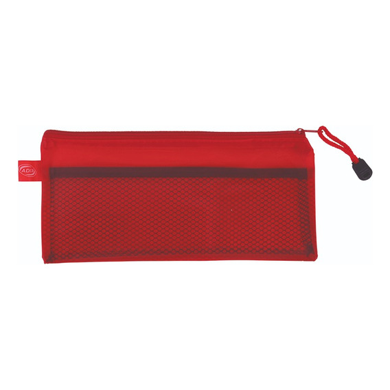 Estuche Escolar Pvc Rojo Adix