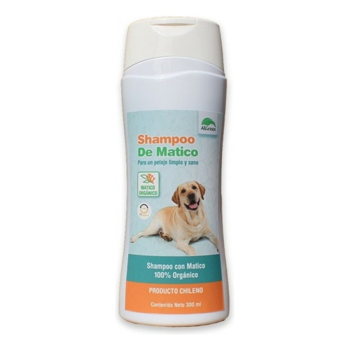 Shampoo De Matico Orgánico Allgreen Mascotas 300 Ml