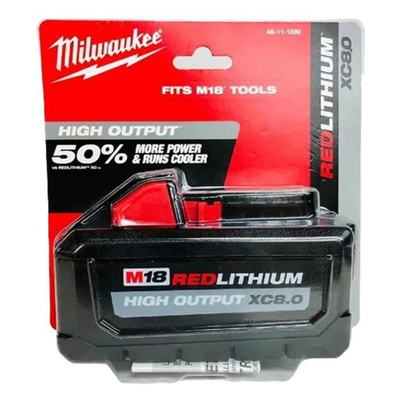 Batería M18 Milwaukee Redlithium High Output Xc8.0