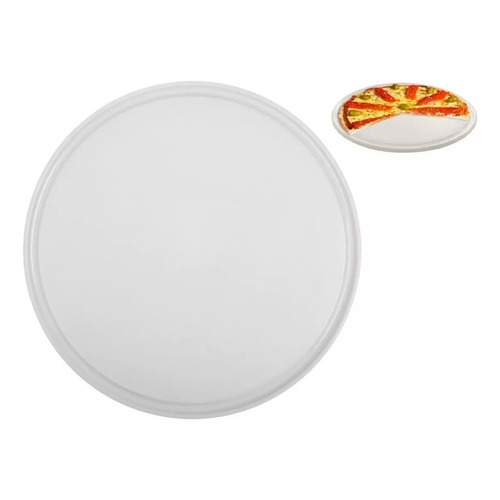Tabla Reforzada Para Pizza Redonda Color Blanco Reforzado