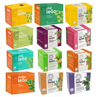 Chá Leão Kit 12 Caixas 150 Sachês Embalados Individualmente