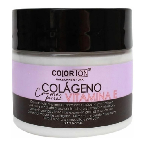 Crema Facial Colágeno Y Vitamina E Colorton® 90g Día Y Noche Tipo de piel Todo tipo de piel