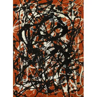 Arte Abstrata Forma Livre De Pollock Em Tela 110cm X 80cm