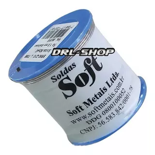 Solda Estanho 60x40 1mm C/ Fluxo Ra (t2) Rolo 500g Azul