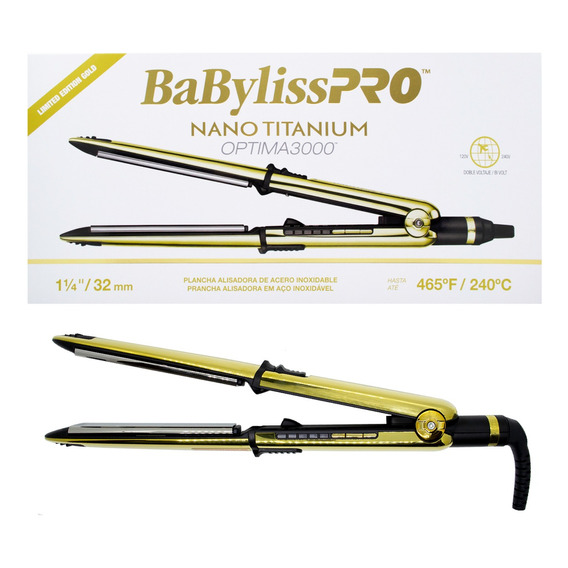 Babyliss Planchita Alisado Plancha Optima 3000 Gold Pelo 6c