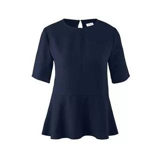 Blusa Con Volante Azul Mujer