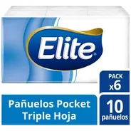 Elite Pañuelos Pocket Triple Hoja 6 Paquetes 10 Unid
