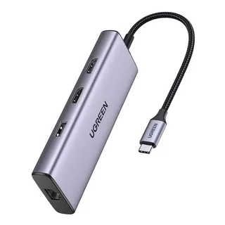 Adaptador Hub Usb C 9 En 1 Hdmi Dual 4k 60hz Carga Pd Ugreen