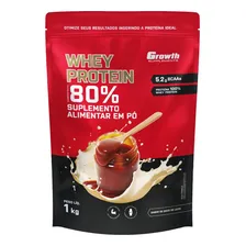 Suplemento em pó Growth Supplements Whey Protein Concentrado sabor Doce de Leite 1 kg