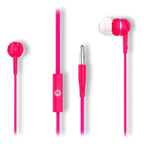 Auriculares Motorola In-ear  Earbuds 105 Con Microfono Color Rosa
