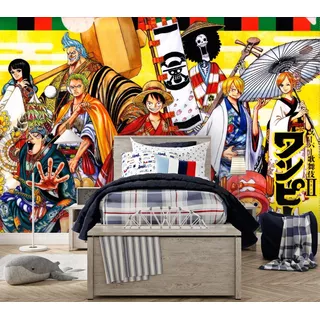 Papel De Parede Quarto One Piece Anime Personalizado 4m²
