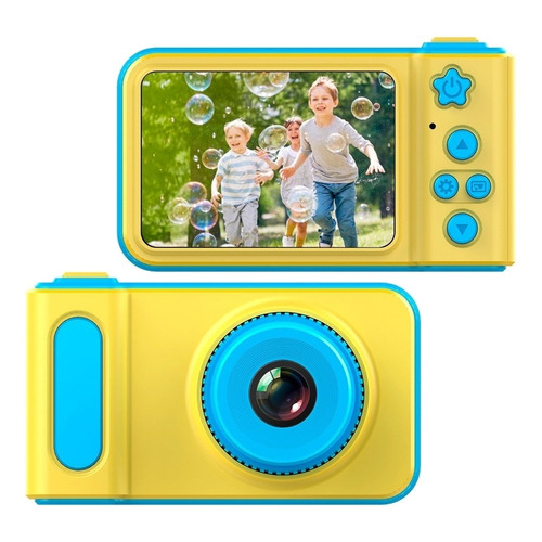 Camara Digital Para Niños Foto Video Portatil Recargable Color Celeste