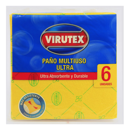 Paño Multiuso Ultra X6 Ultra Absorbente  Amarillo Virutex