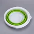 Balde Plegable De Silicona Portatil Con Manija Calidad 5 Lts Verde Lima