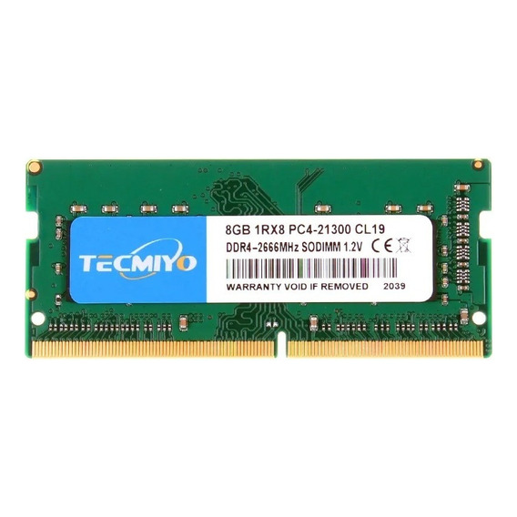 Memoria RAM gamer color verde 8GB 1 Tecmiyo 8G1RPC4-21300S-G0