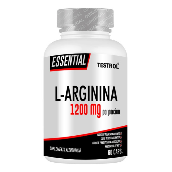 L-arginina 1200 Mg | Testrol | Essential | 60 Caps
