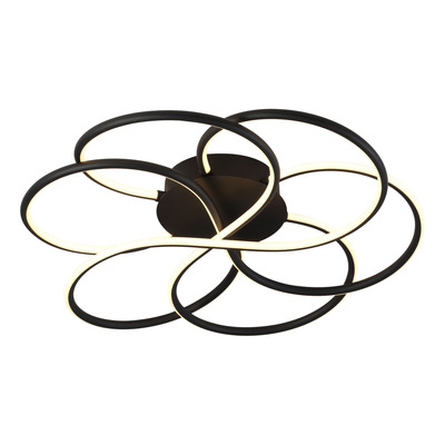 Plafon Araña Led Diseño Moderno Negro L9388n 50cm Mks 