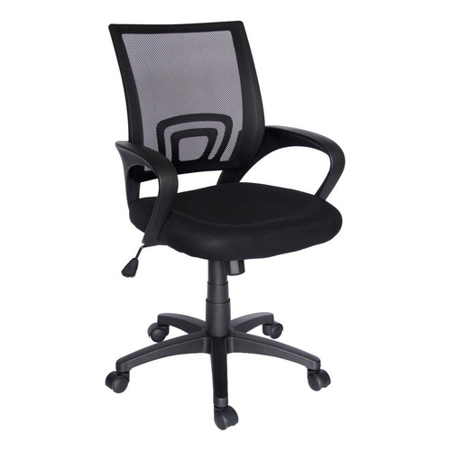 Sillon Respaldo Malla Ergonomic Reclinable Ecochair C/ I V A Color Negro Material del tapizado Mesh/Tela microespacial