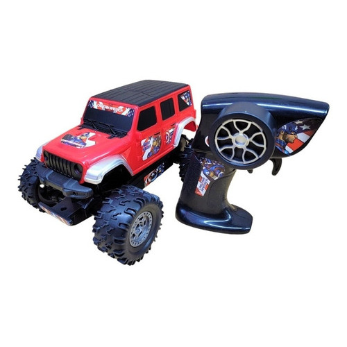 Auto Jeep Radio Control Avengers Capitan America ELG 52930 Color Rojo