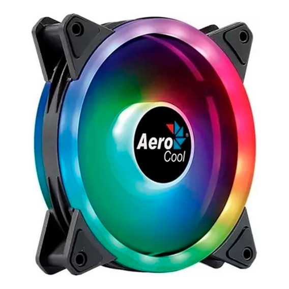 Ventilador Argb Aerocool Duo 12 Doble Conector 3 Pin Y 6 Pin LED RGB