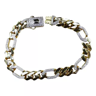 Oro 10k Esclava Monaco Chain Pulso Pulsera Original Oro 10k