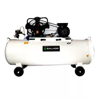 Compresor De Aire Monofásico 4 Hp 250 Lts Ce.825m.4 Salkor Color Blanco Frecuencia 50