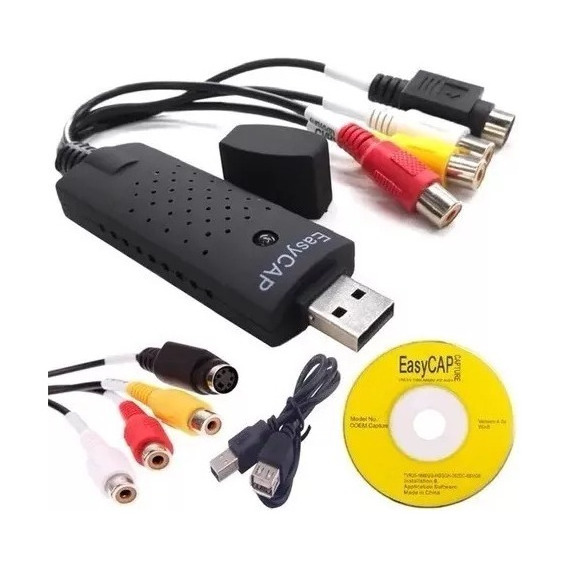 Capturadora Audio Y Video Usb Easycap Vhs A Dvd Digital Rca