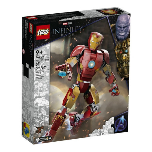 Lego Marvel Iron Man Infinity Saga Armadura Reactor 383pzs Cantidad De Piezas 381