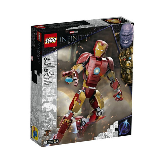 Lego Marvel Iron Man Infinity Saga Armadura Reactor 383pzs Cantidad De Piezas 381