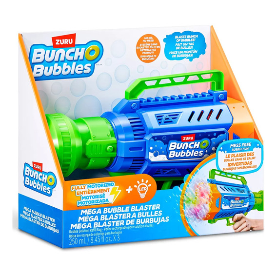 Zuru Buncho Bubbles Lanzador Mega Blaster Burbujas De Jabon