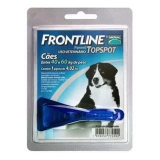 Pipeta Antiparasitário Para Pulga Merial Frontline Top Spot Antipulgas Para Cão De 40kg A 60kg