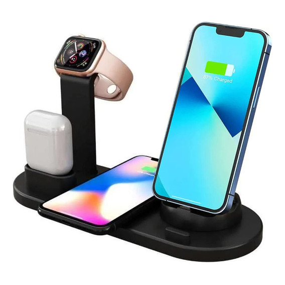 Estacion De Carga Inalambrica Para iPhone Airpod Smartwatch 