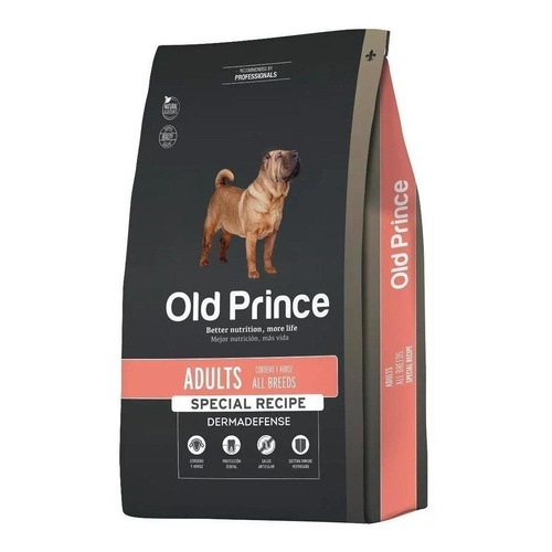 Alimento Old Prince Special Recipe Dermadefense para perro adulto todos los tamaños sabor cordero y arroz en bolsa de 15 kg