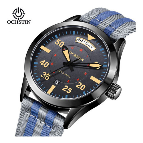 Reloj De Calendario Mecánico Automático De Ochstin Fashion Color de la correa Cool black