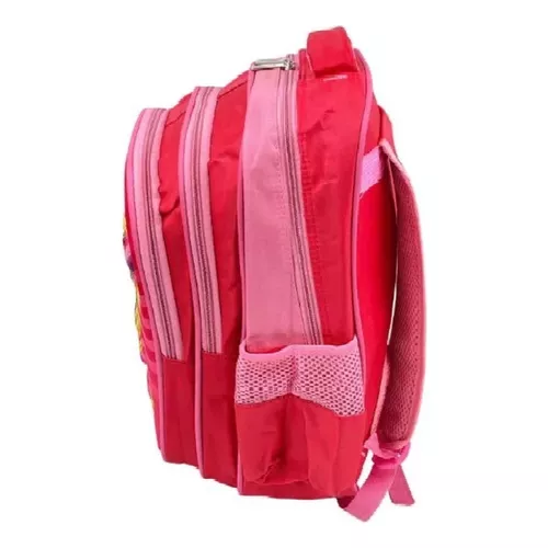 Mochila escolar para mujer, diseño de tela estampada en color rosa con  estampado de princesa y campesina
