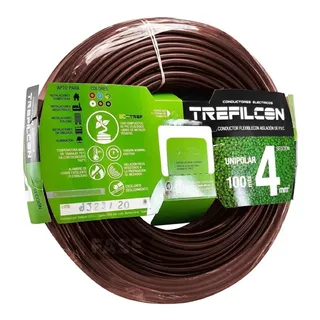 Cable Unipolar 4mm Trefilcon Normalizado Certificado 100mt